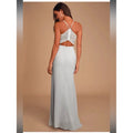 NWT- Story of a Starry Night Lavender Grey Backless Lace Maxi Dress